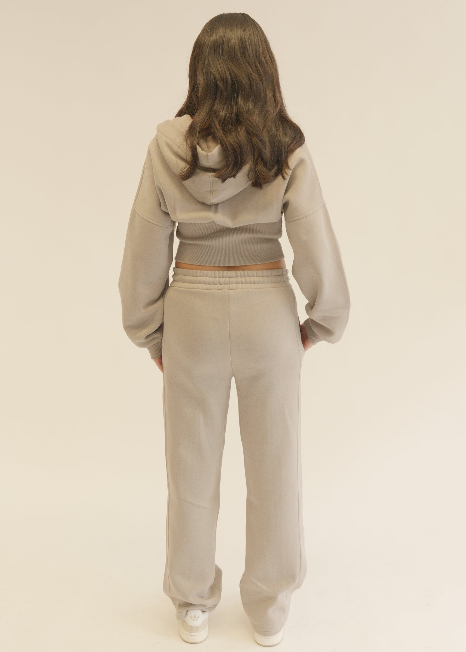 Dove grey Corset Hoodie & Joggers Tracksuit Co-Ord Set