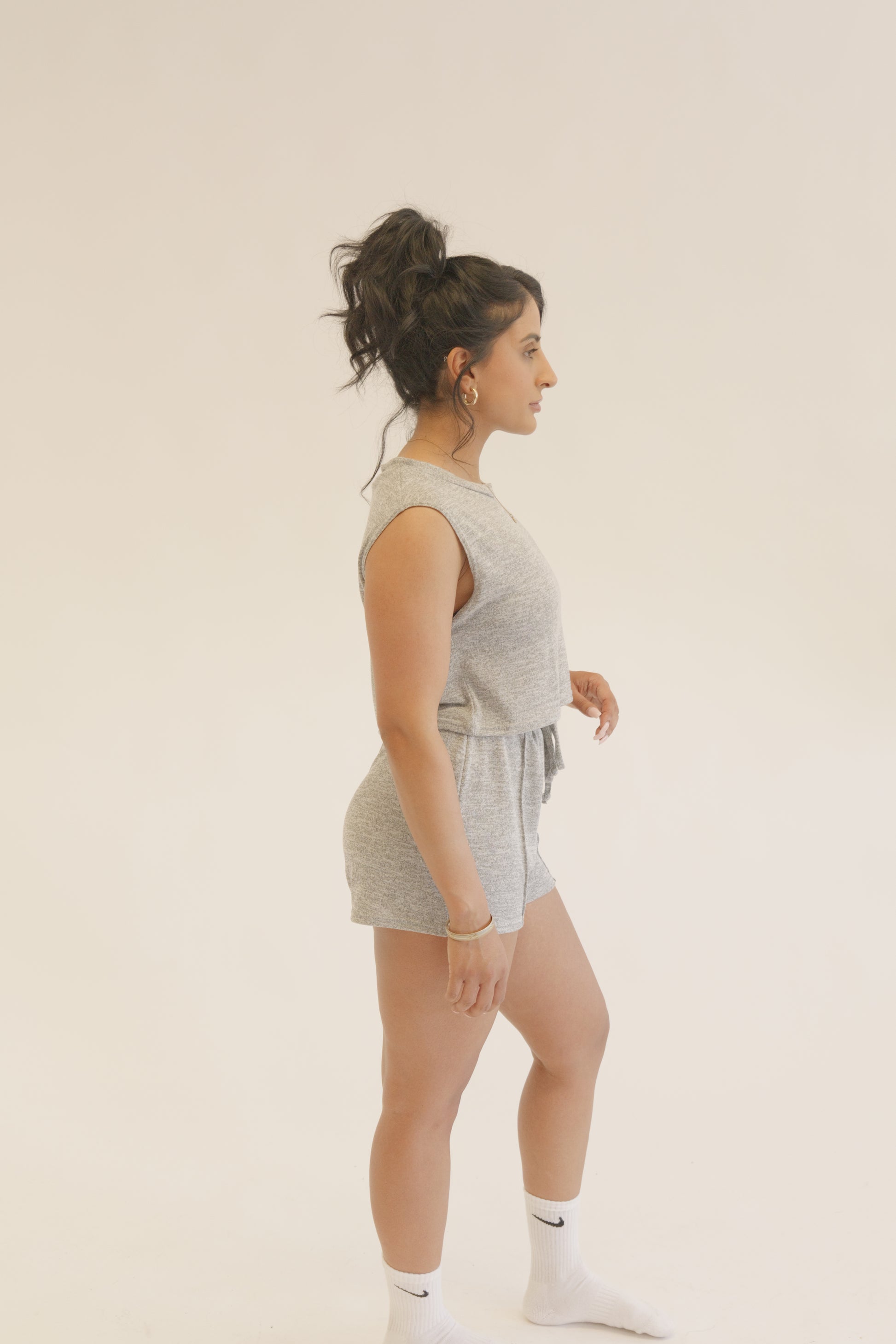 Crop box vest co -ord