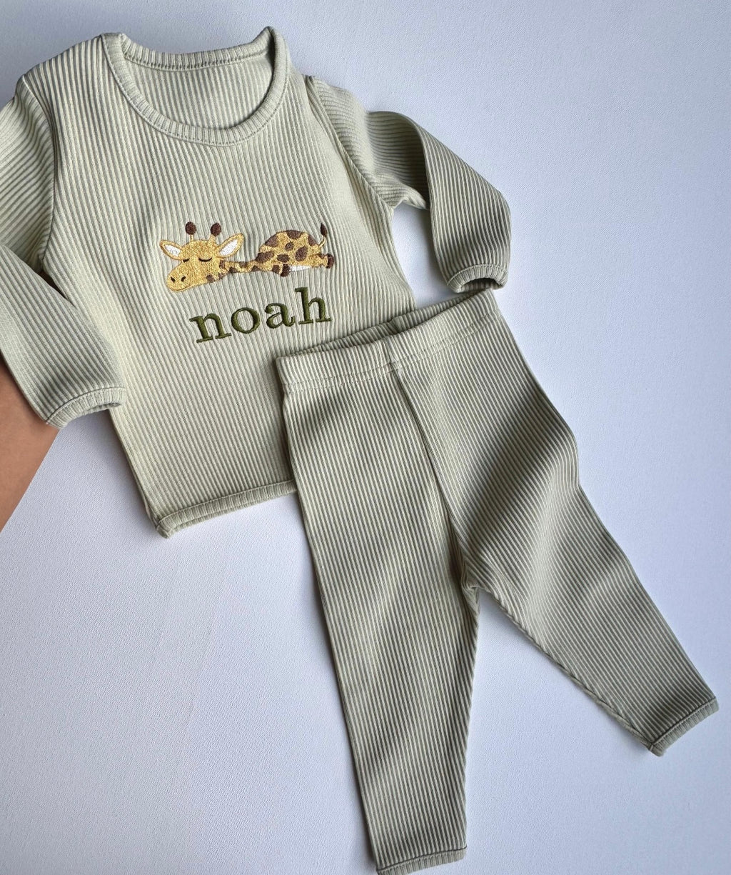 Kuki kids: Personalized Safari Lion Giraffe Unicorn Cow Sheep Lounge Set-Dungarees and Sleepsuit | Loungewear for Kids | Animal and Safari-Themed Christmas Gift Family Pyjamas