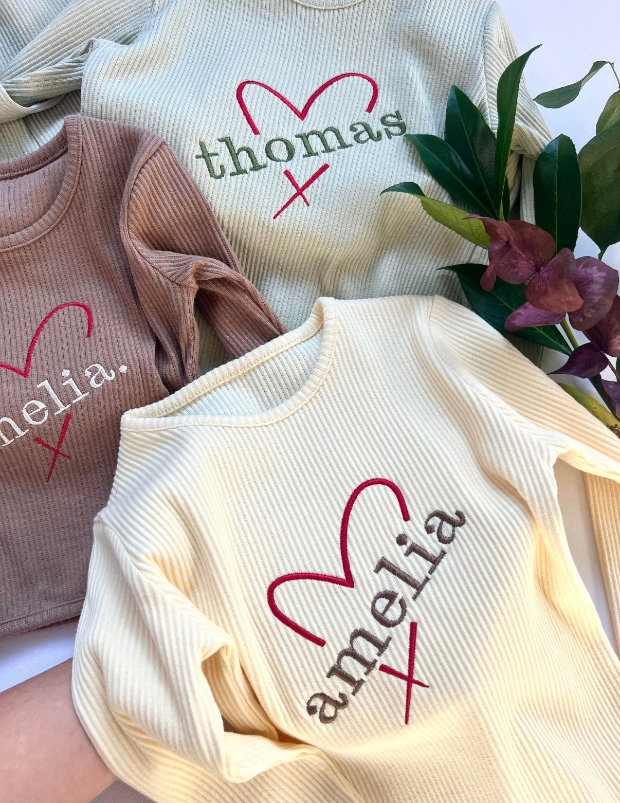 Kuki kids : Personalized Heart Lounge Set: Embroidered Kids'
Cotton Loungewear