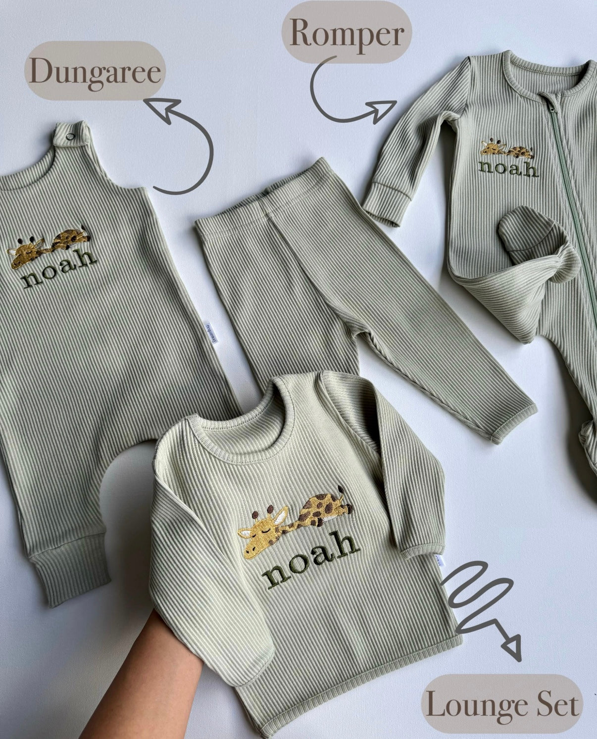 Kuki kids: Personalized Safari Lion Giraffe Unicorn Cow Sheep Lounge Set-Dungarees and Sleepsuit | Loungewear for Kids | Animal and Safari-Themed Christmas Gift Family Pyjamas