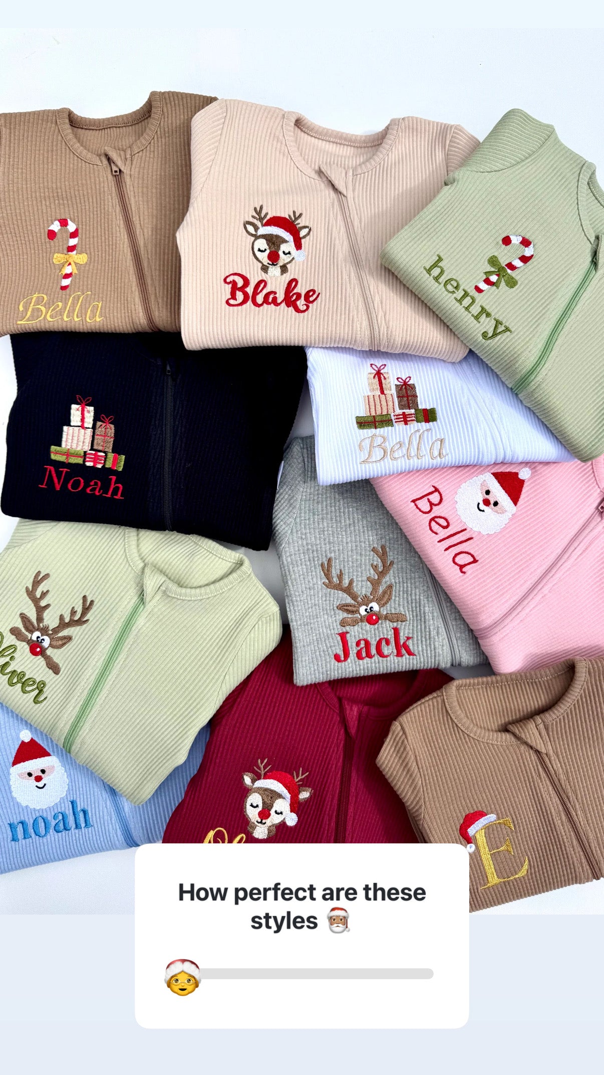 Kuki kids: Christmas zip sleepsuit