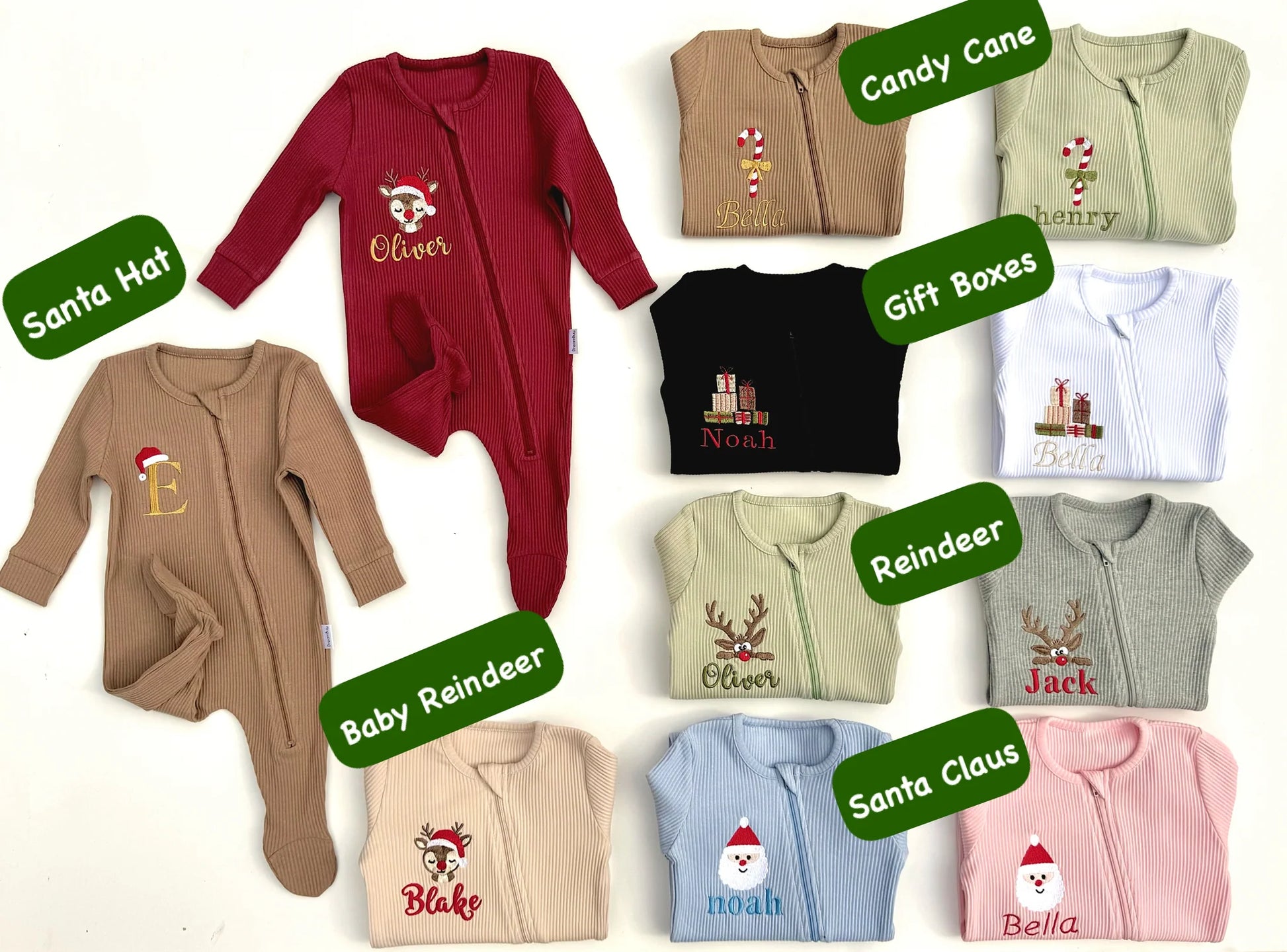 Kuki kids: Christmas zip sleepsuit