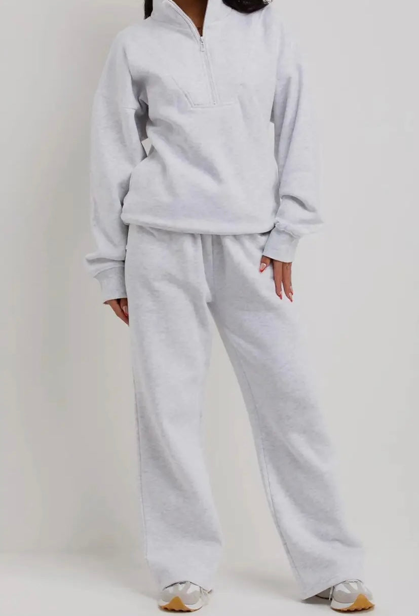 Half zip sweater tracksuits