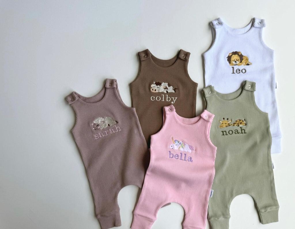 Kuki kids: Personalized Safari Lion Giraffe Unicorn Cow Sheep Lounge Set-Dungarees and Sleepsuit | Loungewear for Kids | Animal and Safari-Themed Christmas Gift Family Pyjamas
