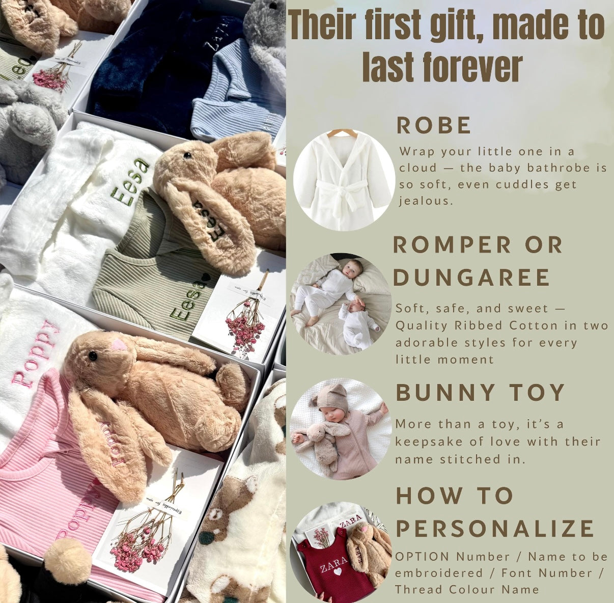 Kuki kids: Personalised Baby Gift Set