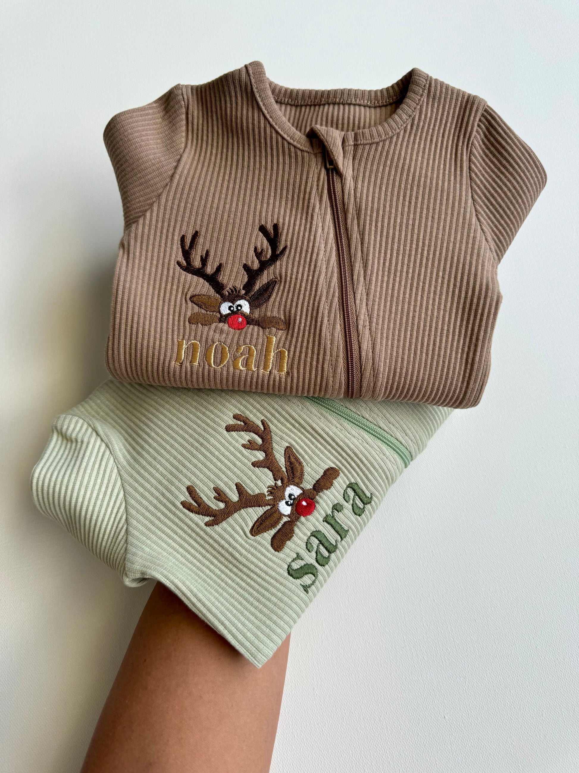 Kuki kids: Christmas zip sleepsuit