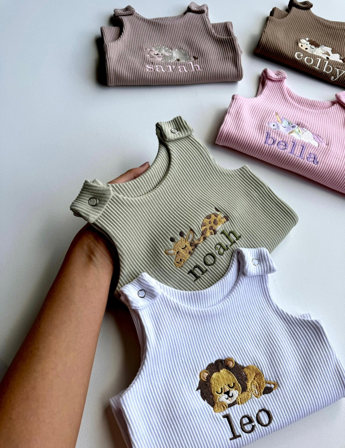 Kuki kids: Personalized Safari Lion Giraffe Unicorn Cow Sheep Lounge Set-Dungarees and Sleepsuit | Loungewear for Kids | Animal and Safari-Themed Christmas Gift Family Pyjamas