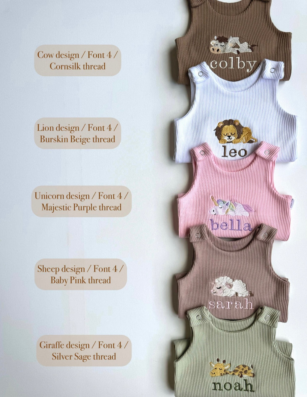 Kuki kids: Personalized Safari Lion Giraffe Unicorn Cow Sheep Lounge Set-Dungarees and Sleepsuit | Loungewear for Kids | Animal and Safari-Themed Christmas Gift Family Pyjamas