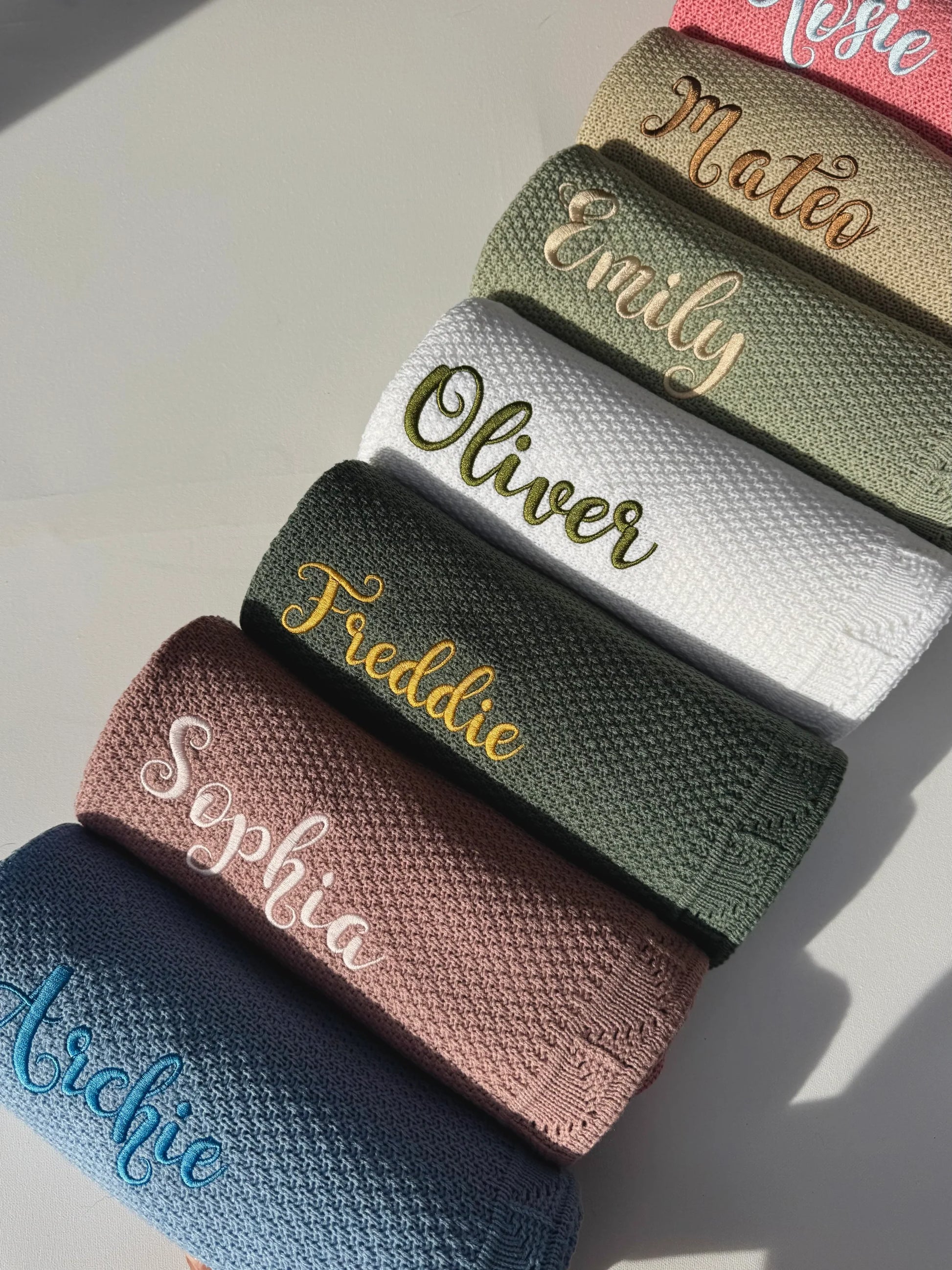 Kuki kids: Personalised Baby Blanket Knitted
