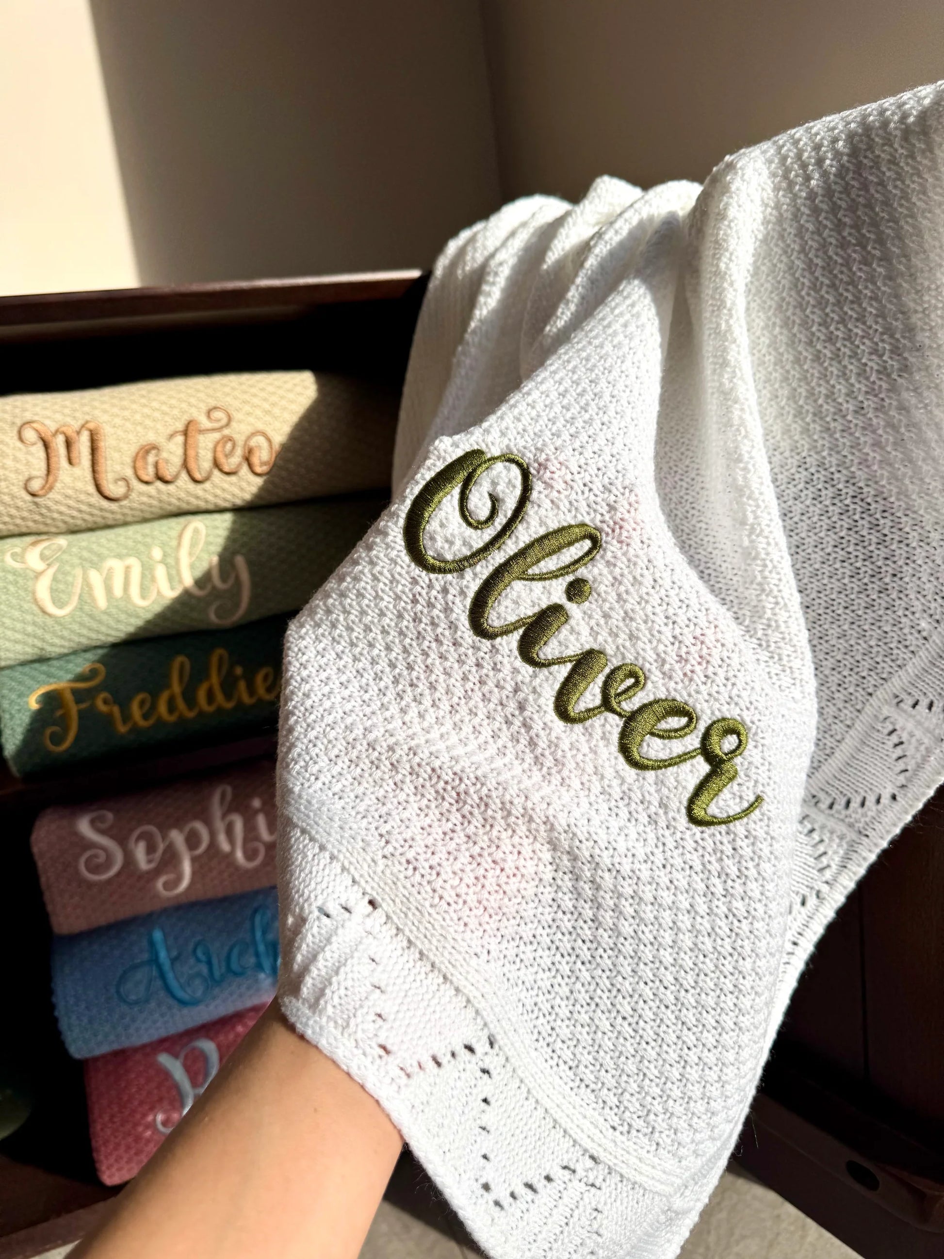 Kuki kids: Personalised Baby Blanket Knitted