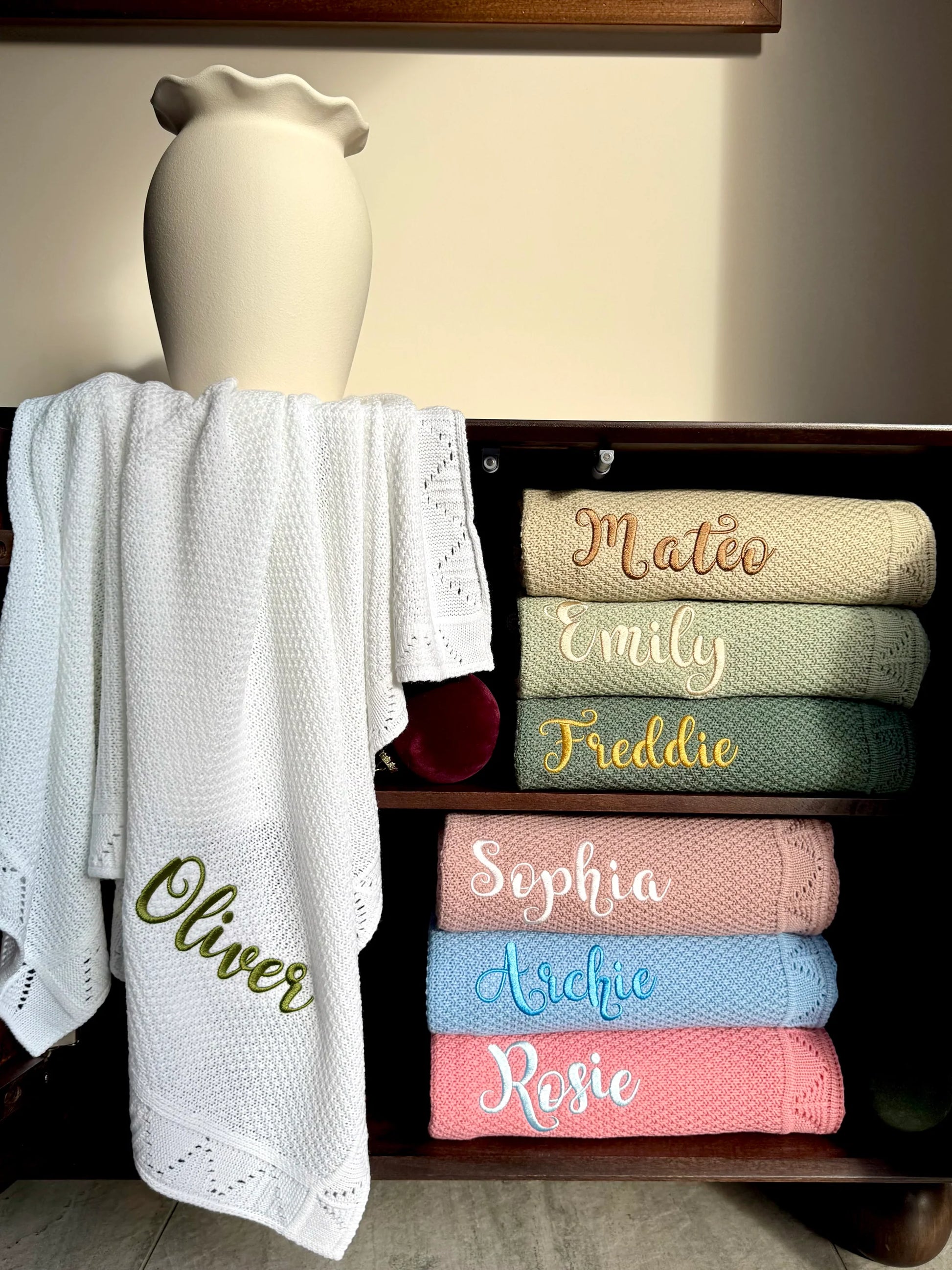 Kuki kids: Personalised Baby Blanket Knitted