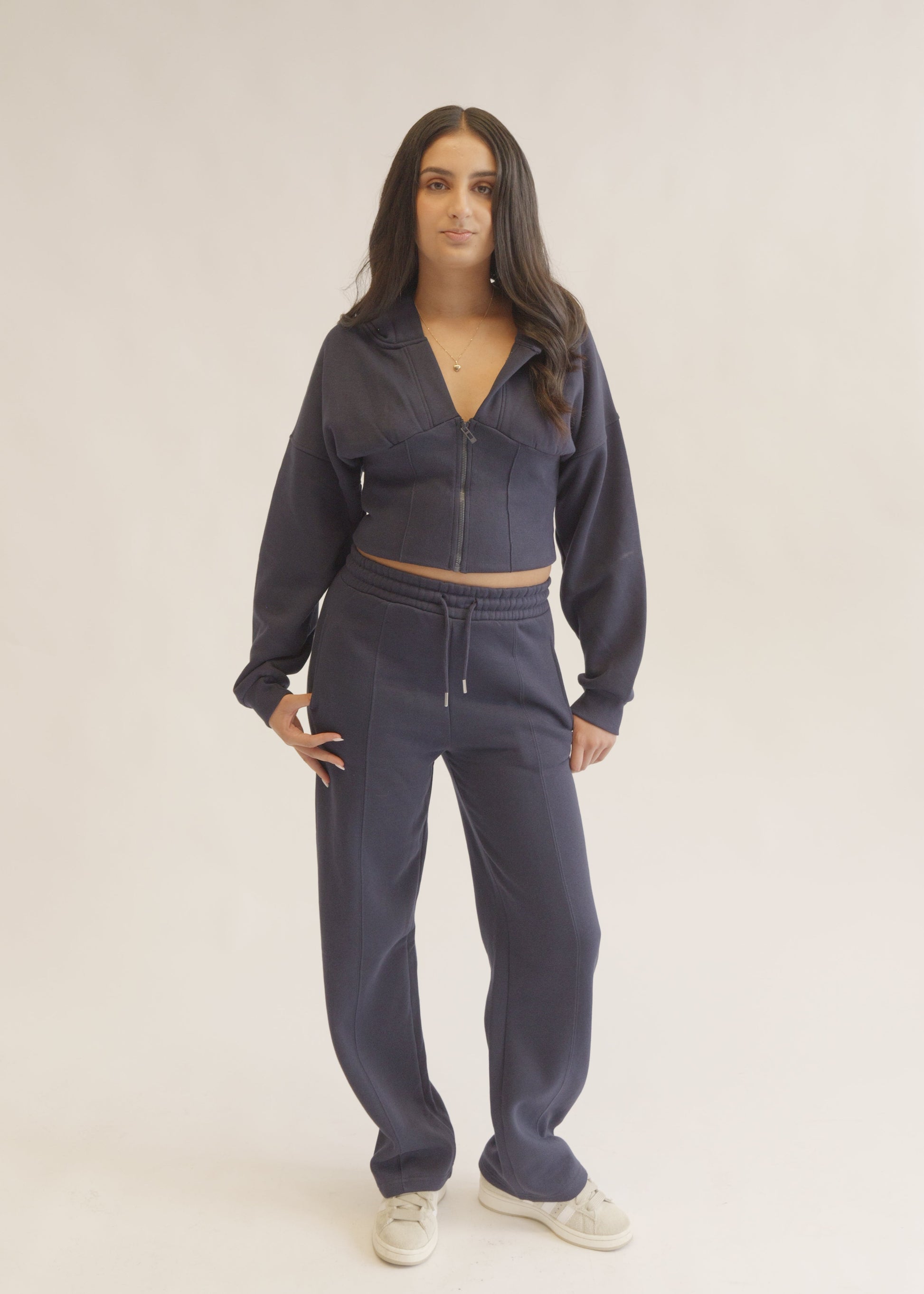 Navy Hoodie & Joggers Tracksuit Co-Ord Set