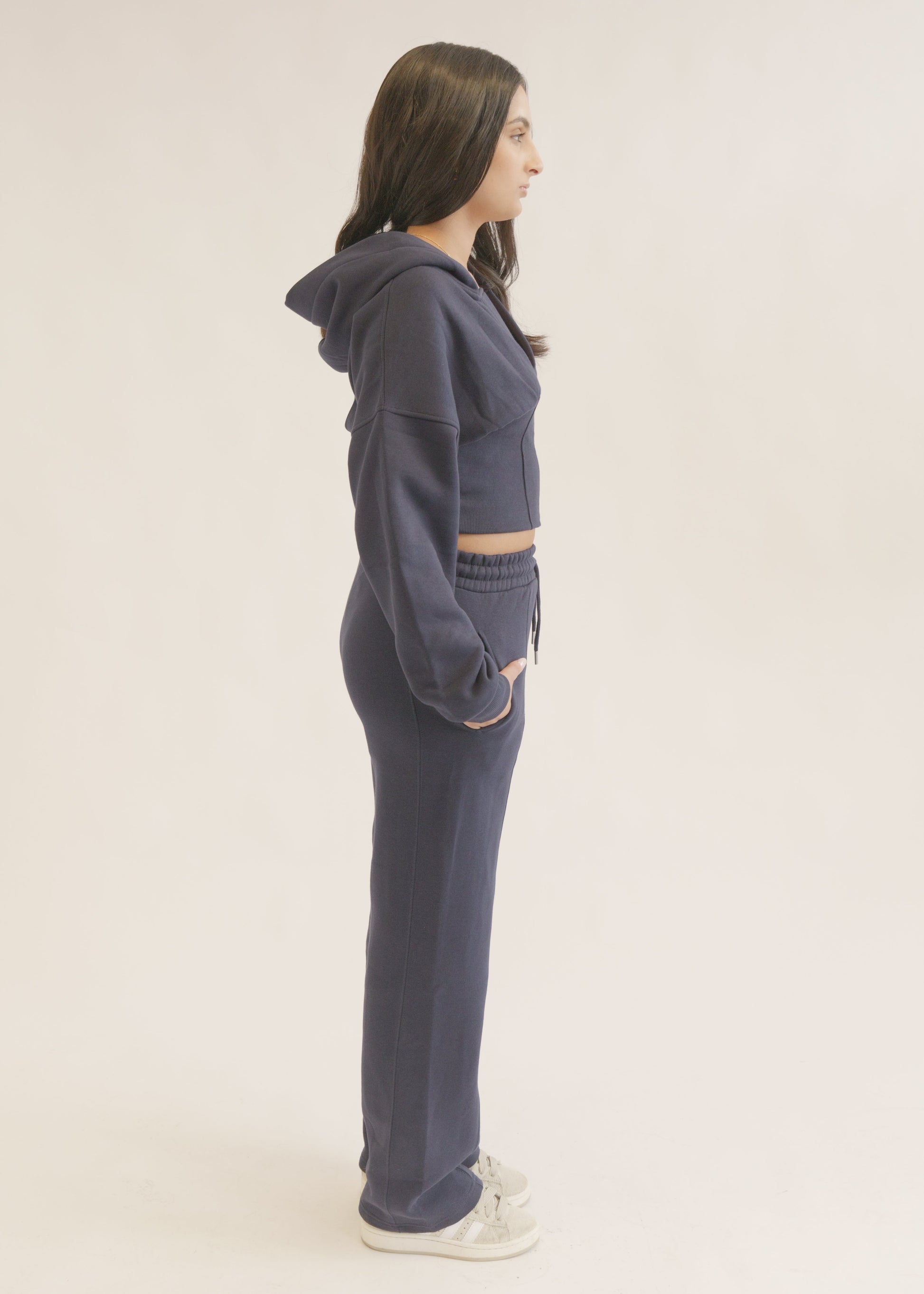 Navy Hoodie & Joggers Tracksuit Co-Ord Set