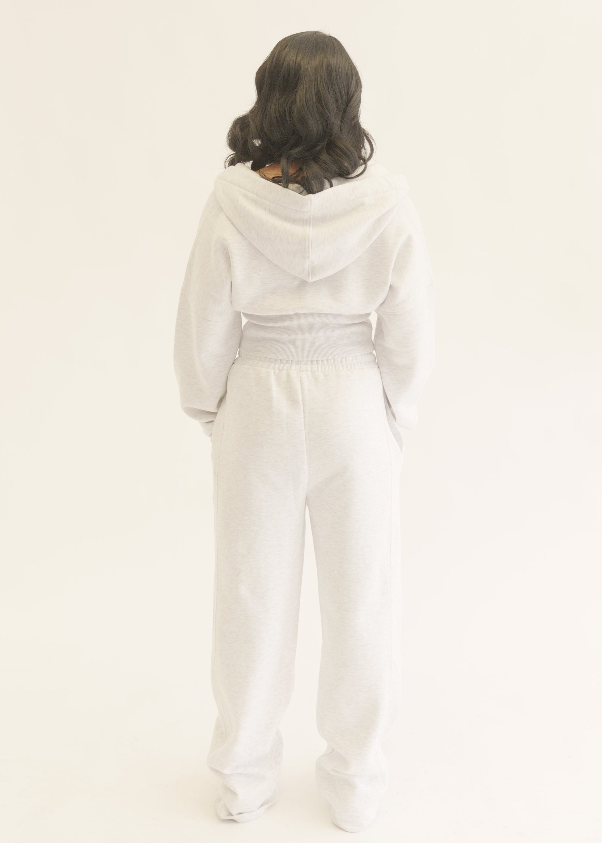 Grey Marl Corset Hoodie & Joggers Tracksuit Co-Ord Set