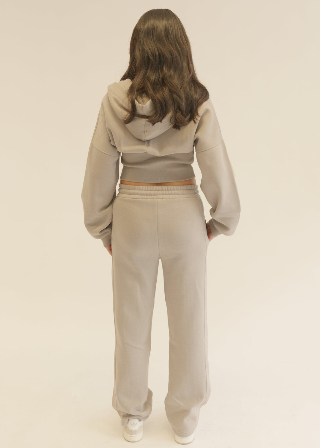 Dove grey Corset Hoodie & Joggers Tracksuit Co-Ord Set