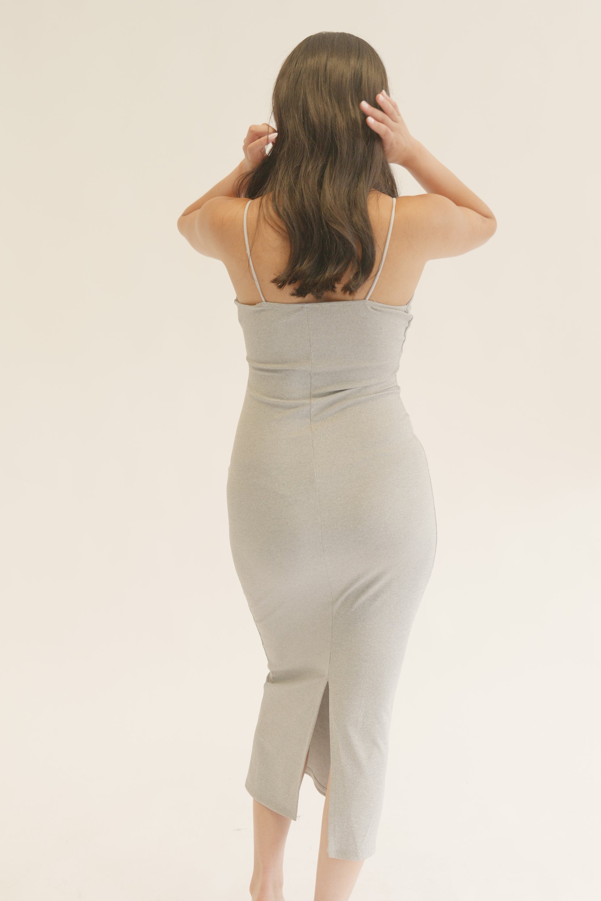 Grey Body Sculpt Contour Dress