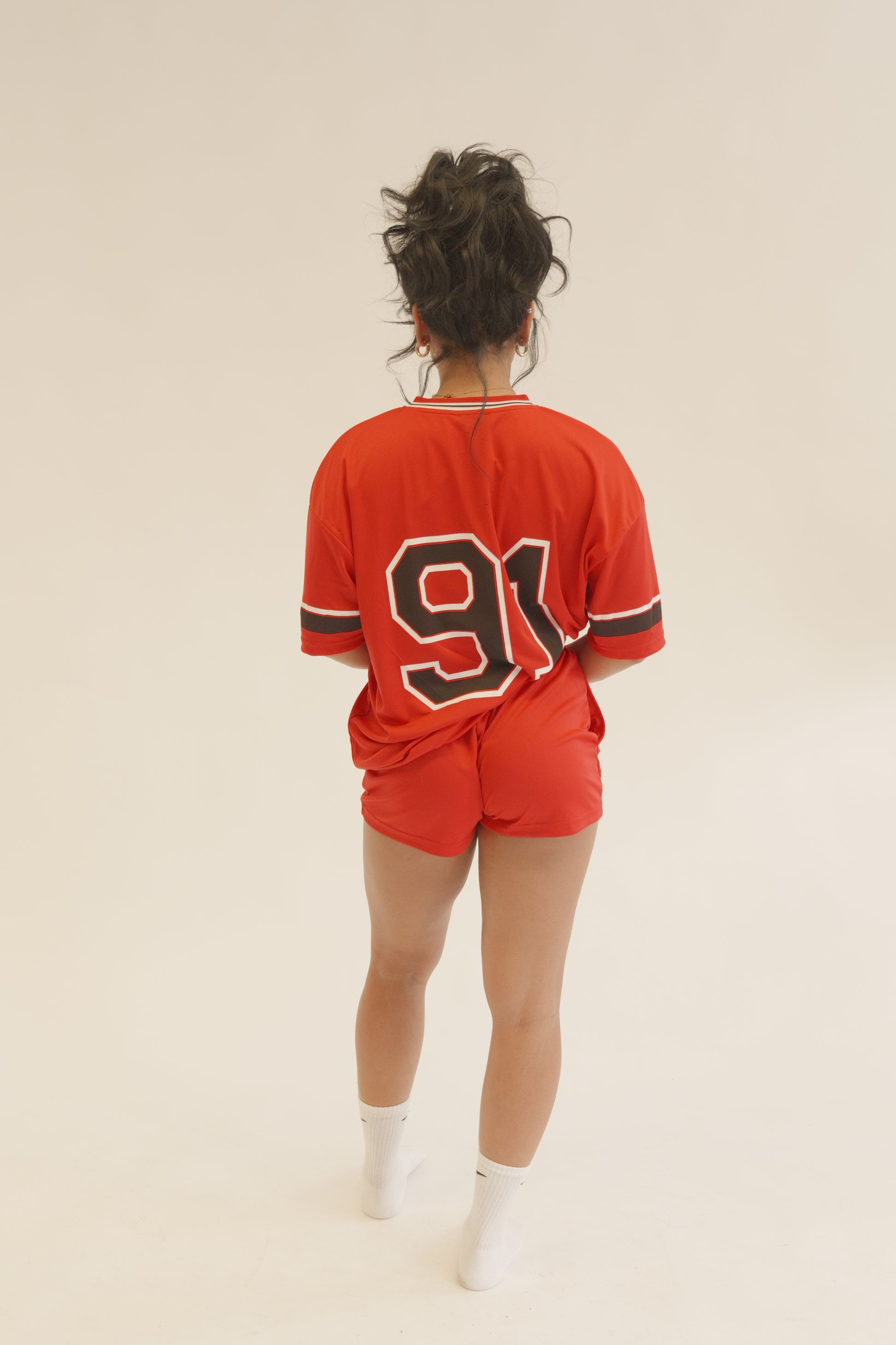 Red Los Angeles Football Jersey T-Shirt & Shorts Co-Ord Set