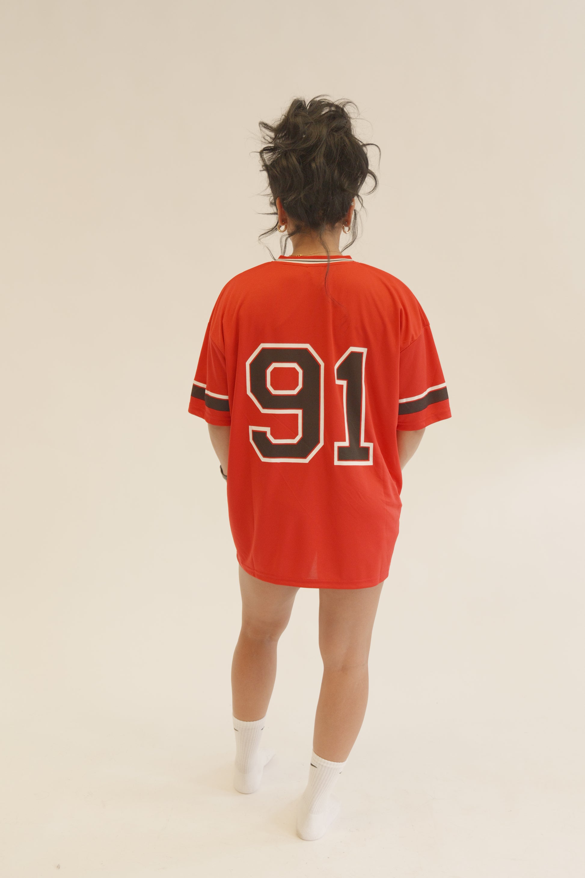 Red Los Angeles Football Jersey T-Shirt & Shorts Co-Ord Set