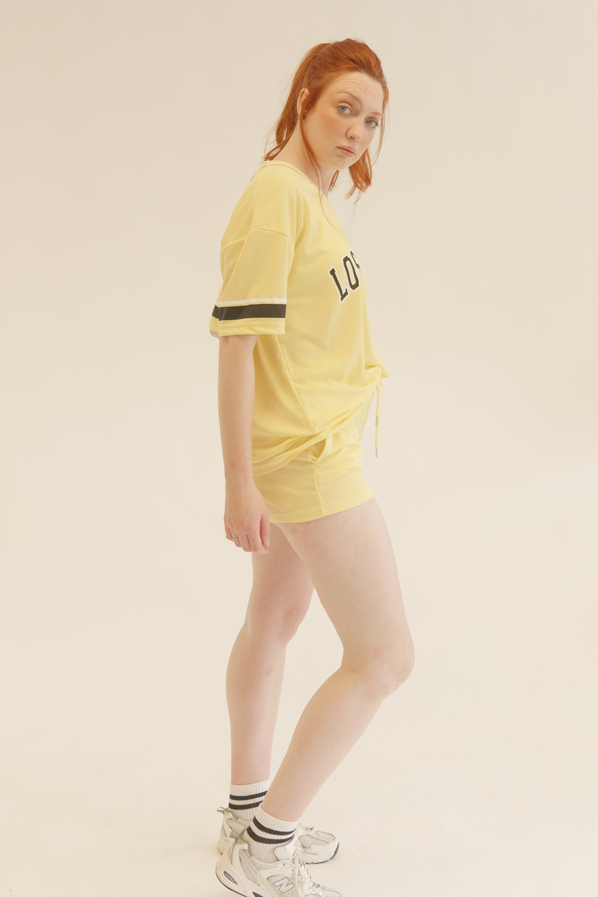 Yellow Los Angeles Football Jersey T-Shirt & Shorts Co-Ord Set