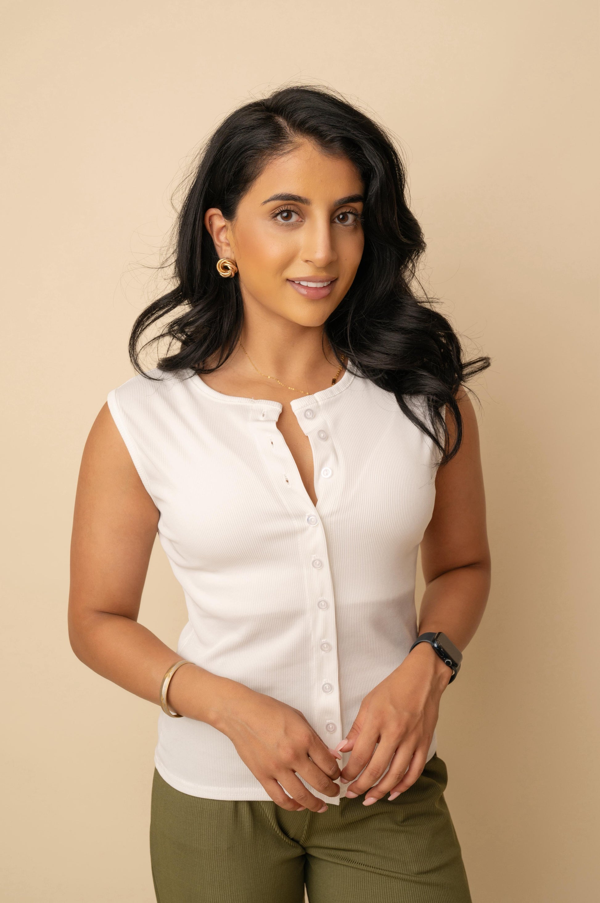 Ribbed waistcoat top